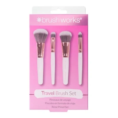 Image of Brushworks Travel Set Pink &amp; Gold