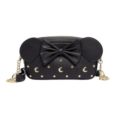 Image of Loungefly Disney Minnie Mouse Celestial Ears Crossbody Bag Black/Charcoal
