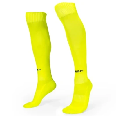 Image of FORZA Goalkeeper Knee High Socks Cushioned Sole &amp; Reinforced Heel [XS L/XL] (UK, Alpha, S, M, Regular, Fluro Yellow)