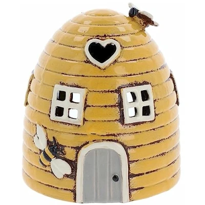 Image of Village Pottery Yellow Beehive Dome Tealight Holder