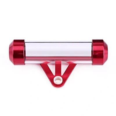 Image of Keenso Motorcycle Tax Disc Tube Universal Motorbike Secure Cylindrical Holder Frame Waterproof (Red) Accessories