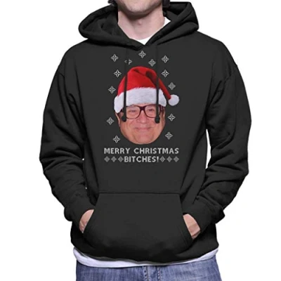 Image of Cloud City 7 Danny DeVito Merry Christmas Bitches Men&#039;s Hooded Sweatshirt Black