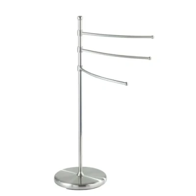 Image of Wenko 16842100 Towel Stand Adiamo with 3 arms Clothes Stand, Metal Steel, 28.5 x 90 53 cm, Matt