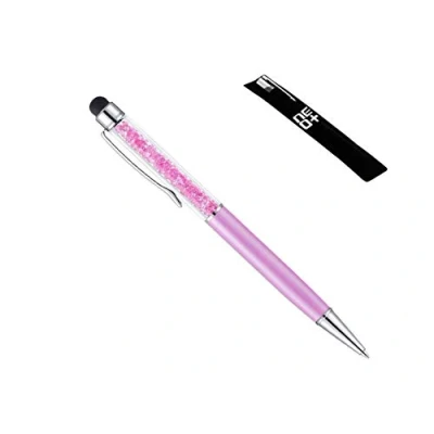 Image of Quality 2 in 1 Capacitive Touchscreen Stylus and Ballpoint Pen with Crystals (Light Purple)