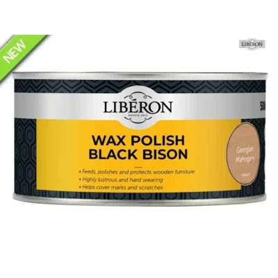 Image of Liberon Black Bison Wax Paste Georgian Mahogany 500ml