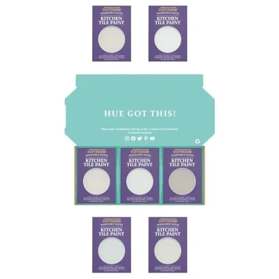Image of Rust Oleum Kitchen Wall Tile Paint in Satin Finish Delicate Greys Tester Box