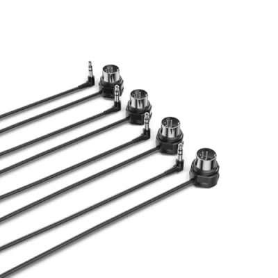 Image of CME TRS MIDI Cable 4 Pack Type A (3.5mm 1/8) to 5 pin DIN, 2FT / 60CM, Low profile Right Angle Ultra Thin Plugs for Compact Spaces Ideal Synths &amp; Pedalboards