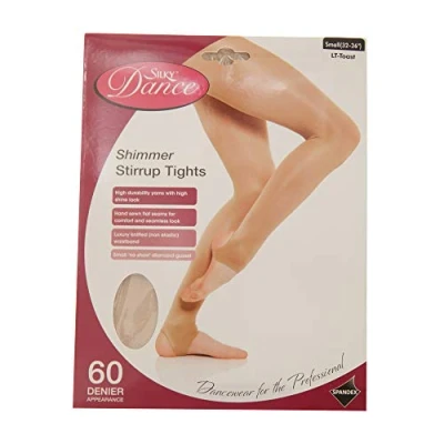 Image of Silky Womens/Ladies Dance Shimmer Stirrup Tights (1 Pair) (Medium (5ft 5ft8)) (Light Toast)
