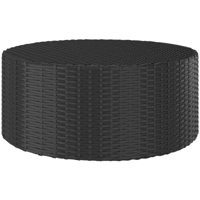 Image of vidaXL Tea Table Black 68x68x30 cm Poly Rattan