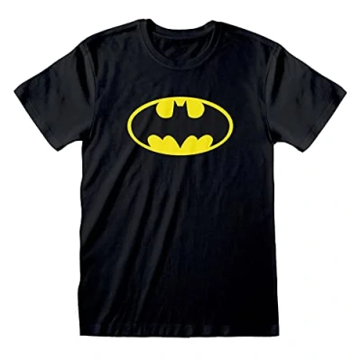 Image of BATMAN DC Comics Classic Logo Black Adults T Shirt