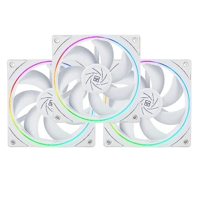 Image of Thermalright TL S12W CPU Fan 120mm Case Cooler Comes with ARGB Lighting Effect,PC PWM Silent Computer 1500RPM Speed, Cooling White（3 Pack）