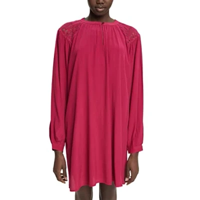 Image of ESPRIT Women&#039;s 112cc1e309 Dress, 615/Cherry Red, S
