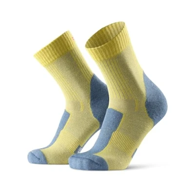 Image of DANISH ENDURANCE Walking Socks Merino Wool Lightweight, Anti Blister Hiking Socks, Breathable Trekking for Men &amp; Women, Unisex, Yellow/Flint Grey 9 12