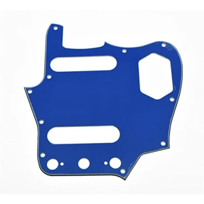 Image of KAISH American Vintage Style JAG Guitar Pickguard Scratch Plate for Jaguar Blue 3 Ply