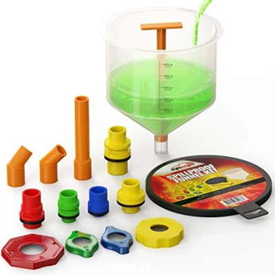 Image of EPAUTO Spill Proof Radiator Coolant Filling Funnel Kit