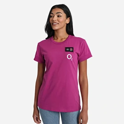 Image of Umbro Women&#039;s England Cvc Tee (O2) T Shirt, Wild Aster, 8 UK