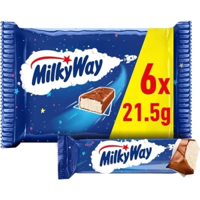Image of Milky Way Milk Chocolate &amp; Nougat Mini Fun Size Bars Multipack, 6 of 21.5g