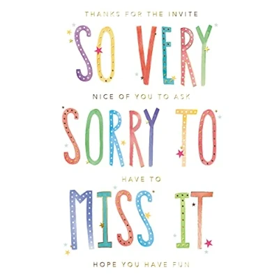 Image of Thanks for The Invite Sorry to Miss It Regret Greeting Card Blooming Wishes SOGH0207