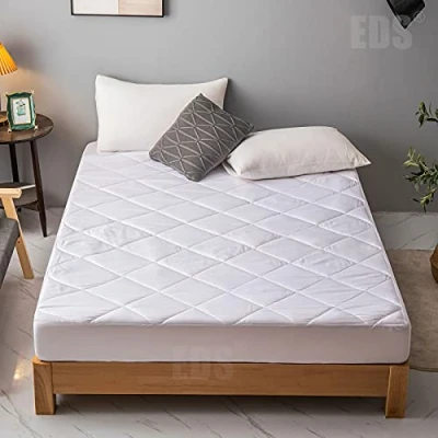 Image of EDS Anti Allergy Deep Mattress Protector Quilted Cover Microfiber Fitted Pad Double (135 x 190 Cm)