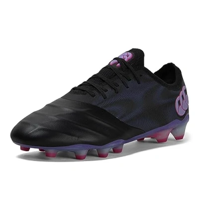 Image of Canterbury Mens Phoenix Genesis Elite Firm Ground Rugby Boots, Black Verbena, 6 UK