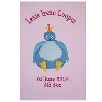 Image of Twirlywoos Bighoo Personalised Super Soft Fleece Baby Blanket (Pink)