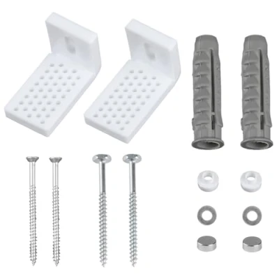Image of Bojueshaw L Shape Floor Toilet Pan Fixing Kit,Replacement Bidet Bolts,Repair Fixings Bracket and Screws for Bathroom