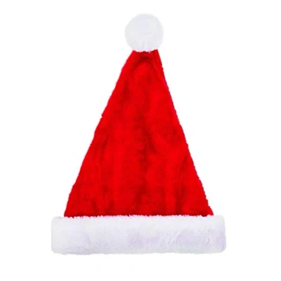 Image of Premier Decorations Plush Santa Hat, 43cm Red