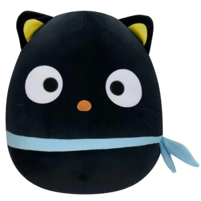 Image of Squishmallows Original Sanrio 25cm Hello Kitty Chococat Blue Ribbon Ultrasoft Official Jazwares Plush Toy