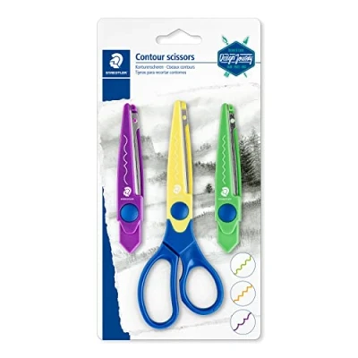 Image of STAEDTLER 965 S BK C Design Journey Craft Contour Scissors (Zig Zag, Waves &amp; Deckle Edge)