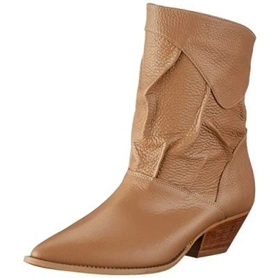 Image of L37 HANDMADE SHOES Women&#039;s 2U Western Boat, Tan, 4 UK