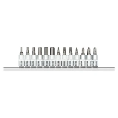 Image of Gedore Screwdr.bit sockets 1/4 +rail 13pcs