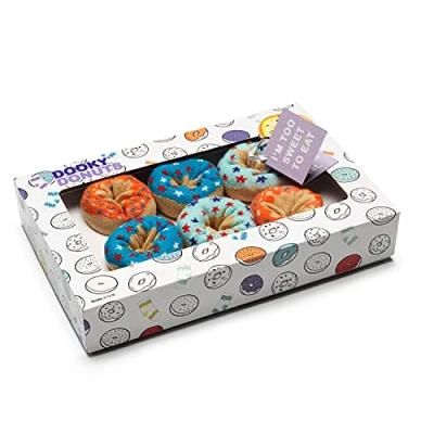 Image of Dooky Novelty Unique Baby Socks, 0 12 Months, Bright Donut Design, 3 Pairs
