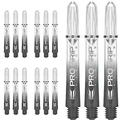Image of TARGET Darts 5 x Sets of Black Pro Grip Vision Dart Stems Intermediate 15 Shafts in Total