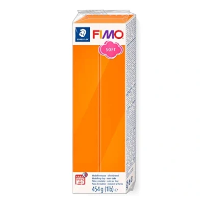 Image of STAEDTLER 8021 42 FIMO Soft Oven Hardening Polymer Modelling Clay Tangerine (1 x 454g Block)