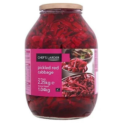 Image of Chef&#039;s Larder Pickled Red Cabbage 2.25kg (Drained Weight 1.04g) (Pack of 2 x 2.25kg)