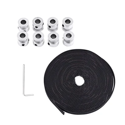 Image of 3D Printer Set Kit 8pcs 2GT Timing Pulley Bore 8mm+5Meters Belt Wide 6mm+16 Screws