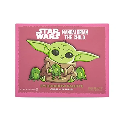 Image of MAD BEAUTY Disney&#039;s Star Wars The Mandalorian Child Baby Yoda Twelve Shade Palette, Sharp, Glittery, Shimmering Shades, Self Care and Cosmetic Gift