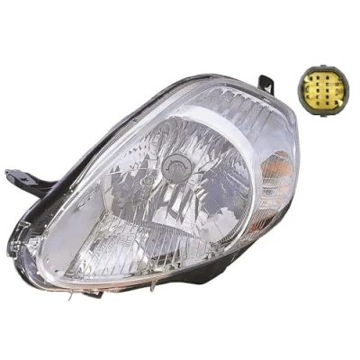 Image of 0051701593, 51701593 Headlights ALKAR 2765349 Left W5W, H4, PY21W with electric motor FIAT: Grande Punto Hatchback