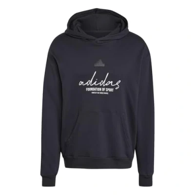 Image of adidas Men&#039;s BRAND LOVE FRENCH TERRY HOODIE, black, M