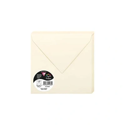 Image of Clairefontaine Ref 5443C Pollen Envelopes (Pack of 20) 165 x 165mm Sized, 120gsm Paper, Gummed Seal, Inkjet &amp; Laser Printer Compatible, Acid Free Cream