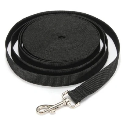 Image of Dog Puppy Pet Training Obedience Lead Leash Recall Strong Durable Nylon or Walk Traction Rope (66Feet/20M, Black)