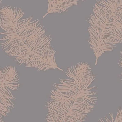 Image of Holden Decor 12629 Fawning Feather Grey Rose Wallpaper, Gold