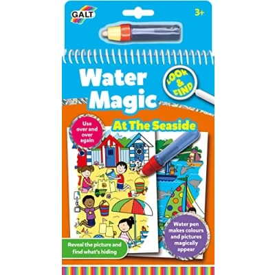 Image of Galt Toys, Water Magic Look and Find At the Seaside, Colouring Books for Children, Ages 3 Years Plus