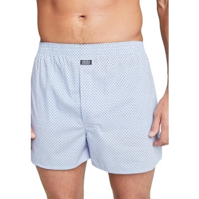 Image of Jockey® Polka Dot Woven Boxer, Shirt. Blue, S