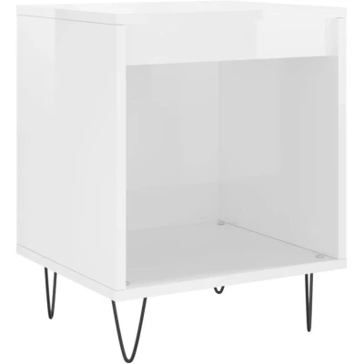 Image of vidaXL Bedside Cabinet High Gloss White 40x35x50 cm Engineered Wood