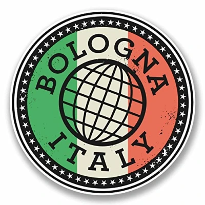 Image of 2 x 10cm Bologna Italy Vinyl Sticker Laptop Car Travel Luggage Label Tag #9856 (10cm Wide High)