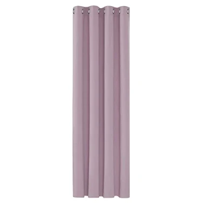 Image of Deconovo Curtain Thermal Insulated Functional Blackout Lining Fabric Ring Top for Girls Bedroom 52&quot;x 63&quot; Baby Pink 1 PANEL