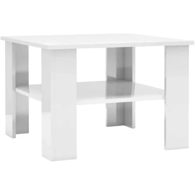 Image of vidaXL Coffee Table High Gloss White 60x60x42 cm Engineered Wood