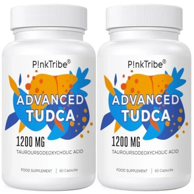 Image of TUDCA (Tauroursodeoxycholic Acid) Liver Support Supplement 2 Pack 1200mg Per Serving, for Detox and Cleanse Digestive Health, 120 Capsules