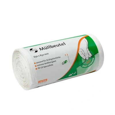 Image of Deiss First Plus Bin Liners, White, 85 L, Pack of 50